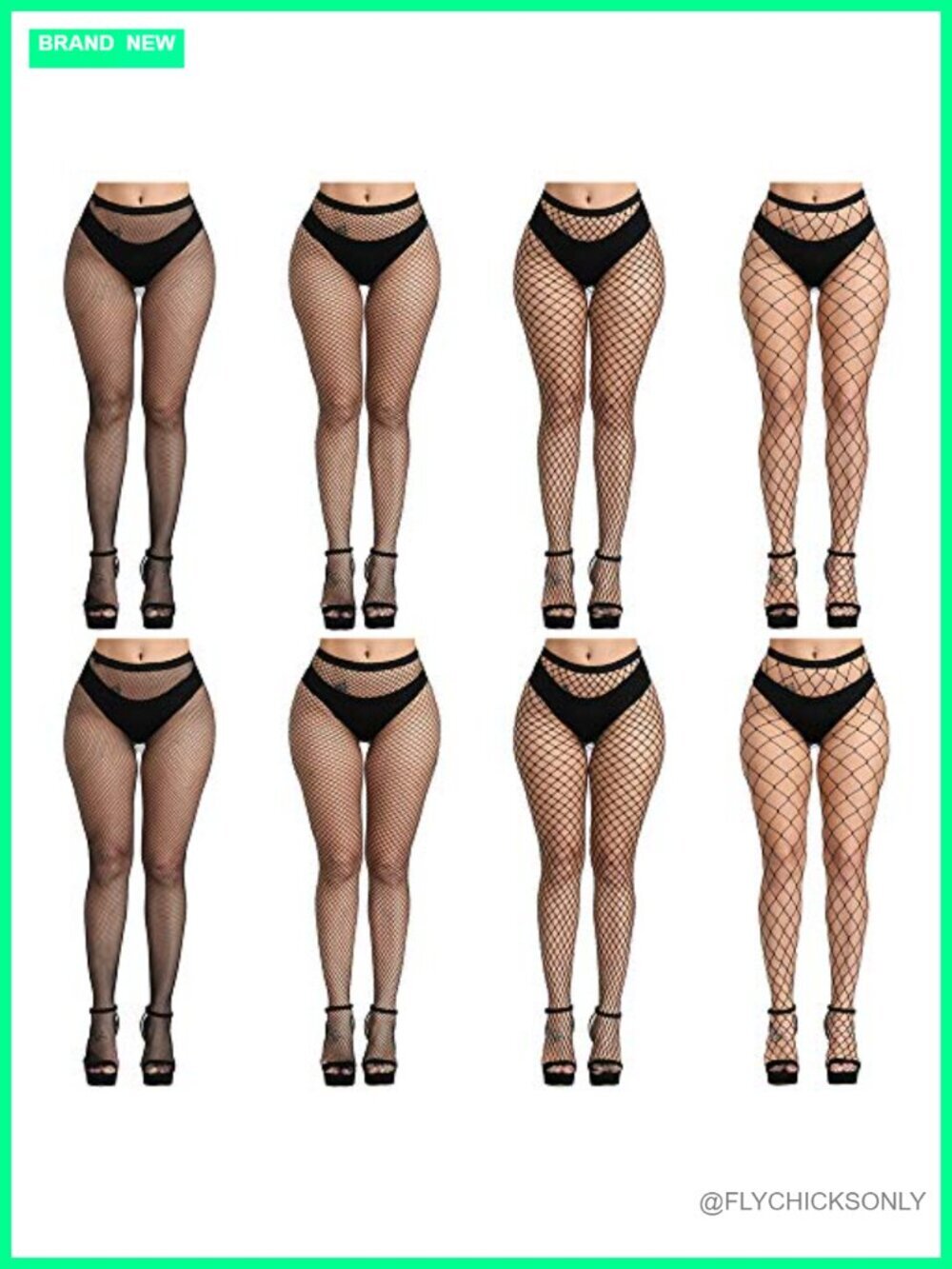 8 Pairs Fishnet Stockings High Waist Tights for Women